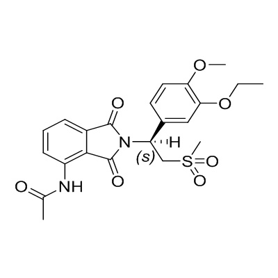 (+)-N-［2-［1(S)-(3-ethocsa-4-meatocsafheinil)-2-(meitilsulfóin)eitil］-1,3-dé-ocsó-2,3-déhidrea-1H-isoindol-4 -il］acetamide