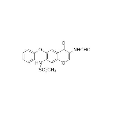 N-(3-Formaimíd-4-ocsa-6-feanocsa-4H-cróman-7-il)meatánesulfónaimíd N-[7-(Meatánesulfonamíd)-4-ocsa-6-feanocsa-4H-cróiméin-3-il]formaimíd